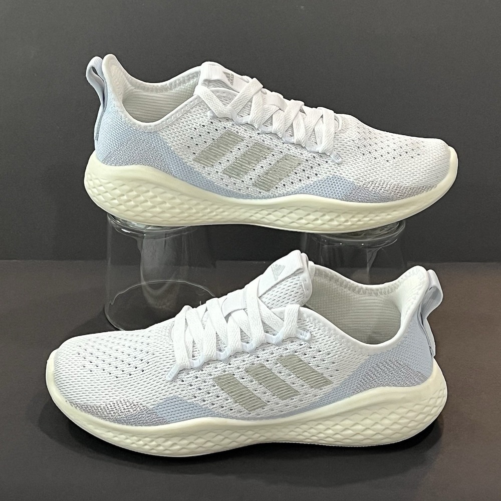 Adidas Bounce Fluidflow 2.0 Running Athletic Shoes Women US 6.5 White Sneaker